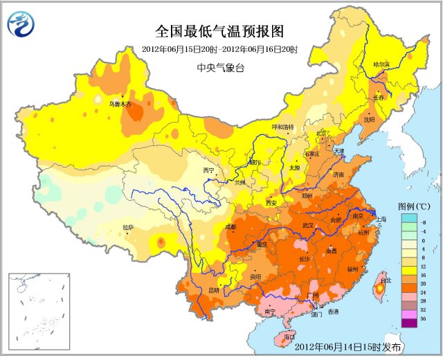 明天全國(guó)最低氣溫預(yù)報(bào)圖