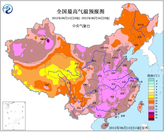 明天全國(guó)最高氣溫預(yù)報(bào)圖