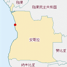 安哥拉國(guó)土面積示意圖