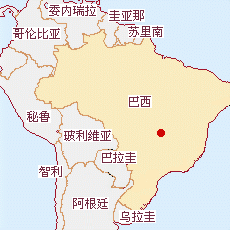 巴西國(guó)土面積示意圖