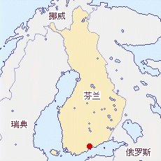 芬蘭國土面積示意圖