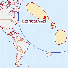 圣基茨和尼維斯國土面積示意圖