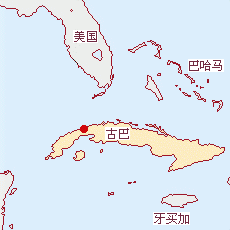 古巴國(guó)土面積示意圖
