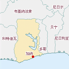 加納國土面積示意圖