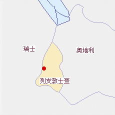 列支敦士登國土面積示意圖