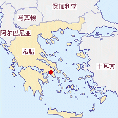 希臘國(guó)土面積示意圖